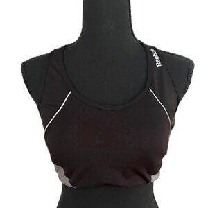 Reebok Gray and Black Sports Bra | Large